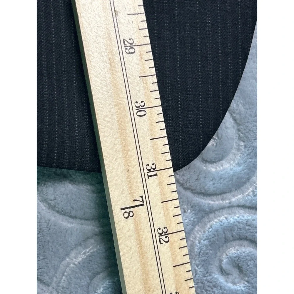 Calvin Klein Black Pinstripe 100% Wool Blazer Jacket -‎ Men's 40S